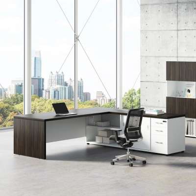 Top Manager Office Desk  with Side Table Executive  Wooden Desk