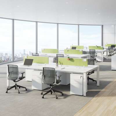 4 seat cubicle office workstation for four staff china factory