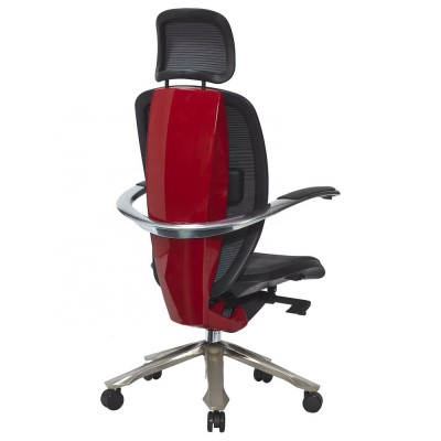 Luxury Style  High Back Office Chair With Aluminium Backrest Cover